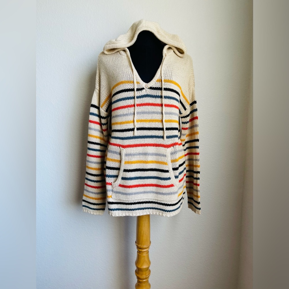 Chelsea & Theodore Stripped Knit Hoodie